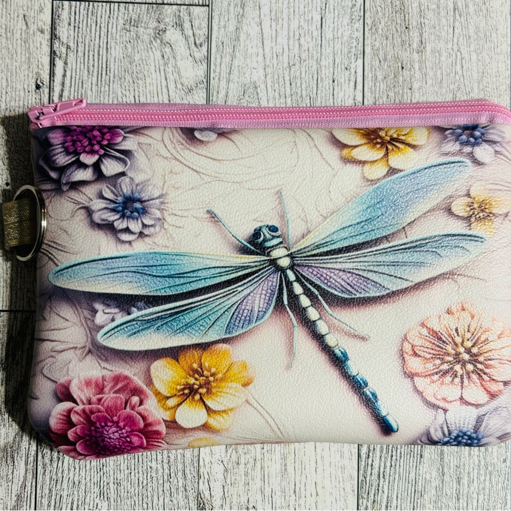 Watercolor Dragonfly Wristlet